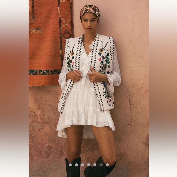 Anthropologie NWT Anthropologie NWT Scotch & Soda Embroidered Gilet Vest M - Picture 2 of 9